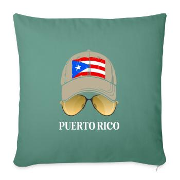 Puerto Rico - Sofa pillowcase 17,3'' x 17,3'' (45 x 45 cm) - cypress green - Front
