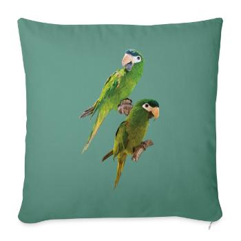 The Noble Macaw - Sofa pillowcase 17,3'' x 17,3'' (45 x 45 cm) - cypress green - Front