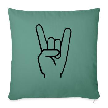 Heavy Metal Fingers - Sofa pillowcase 17,3'' x 17,3'' (45 x 45 cm) - cypress green - Front