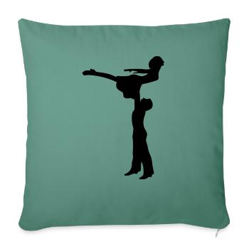 Dancing Dance Music - Sofa pillowcase 17,3'' x 17,3'' (45 x 45 cm) - cypress green - Front
