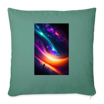 Abstract Galaxy - Sofa pillowcase 17,3'' x 17,3'' (45 x 45 cm) - cypress green - Front