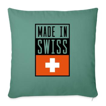 swiss made in - Sofakissenbezug 45 x 45 cm - Tanngrün - Vorne