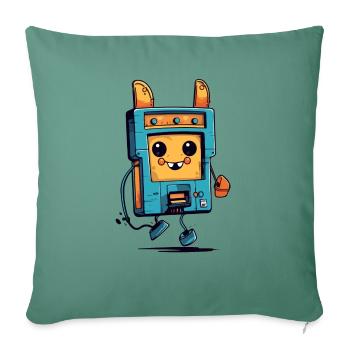 Jim the Walkman - Sofa pillowcase 17,3'' x 17,3'' (45 x 45 cm) - cypress green - Front