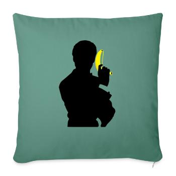 Agent BANANA - Housse de coussin décorative 45 x 45 cm - vert sapin - Devant