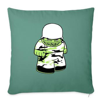 soldat camouflage guerre armée défense armée il - Housse de coussin décorative 45 x 45 cm - vert sapin - Devant