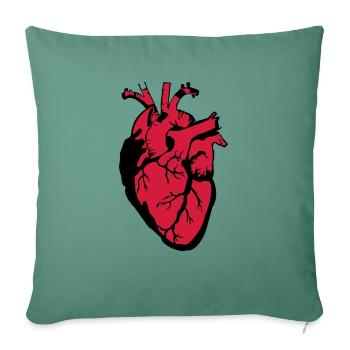 herz - Sofa pillowcase 17,3'' x 17,3'' (45 x 45 cm) - cypress green - Front