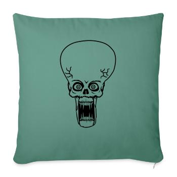 head face evil ugly disgusting tentacle monster ho - Sofa pillowcase 17,3'' x 17,3'' (45 x 45 cm) - cypress green - Front
