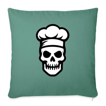 Chef Skeleton Chef Chef Hat - Sofa pillowcase 17,3'' x 17,3'' (45 x 45 cm) - cypress green - Front