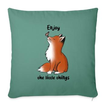 Süßer Fuchs Schmetterling Ostern Frühling Geschenk - Sofakissenbezug 45 x 45 cm - Tanngrün - Vorne