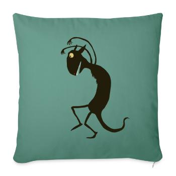 schleichendes Monster - Sofakissenbezug 45 x 45 cm - Tanngrün - Vorne