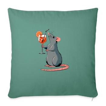 Grey Rat Aperitif Aperoli Spritz Campari Drink - Sofa pillowcase 17,3'' x 17,3'' (45 x 45 cm) - cypress green - Front