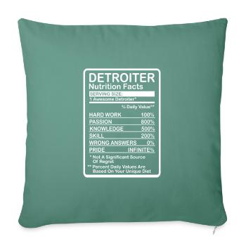 Detroit - Housse de coussin décorative 45 x 45 cm - vert sapin - Devant