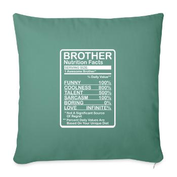Brother Nutritional Values - Sofa pillowcase 17,3'' x 17,3'' (45 x 45 cm) - cypress green - Front