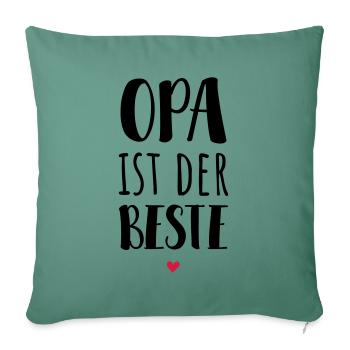 Opa 2021 / Opa ist der Beste! - Sofakissenbezug 45 x 45 cm - Tanngrün - Vorne