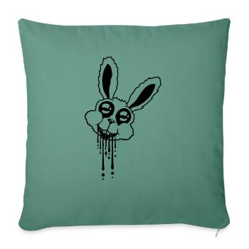Head Rabbit Blood - Sofa pillowcase 17,3'' x 17,3'' (45 x 45 cm) - cypress green - Front