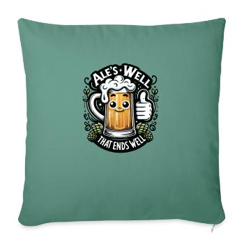 Ale's Well that Ends Well - Sofa pillowcase 17,3'' x 17,3'' (45 x 45 cm) - cypress green - Front