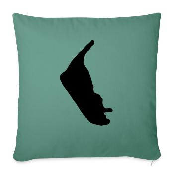 amrum_insel__f1 - Sofakissenbezug 45 x 45 cm - Tanngrün - Vorne