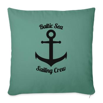 Baltic Sea Sailing Crew - Sofa pillowcase 17,3'' x 17,3'' (45 x 45 cm) - cypress green - Front