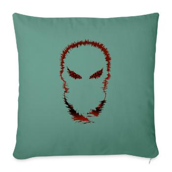 MASQUE FROID - Housse de coussin décorative 45 x 45 cm - vert sapin - Devant