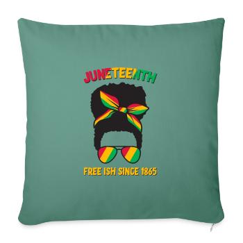 Juneteenth - Housse de coussin décorative 45 x 45 cm - vert sapin - Devant