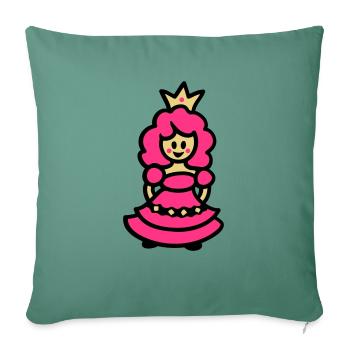 Fairy Princess - Housse de coussin décorative 45 x 45 cm - vert sapin - Devant
