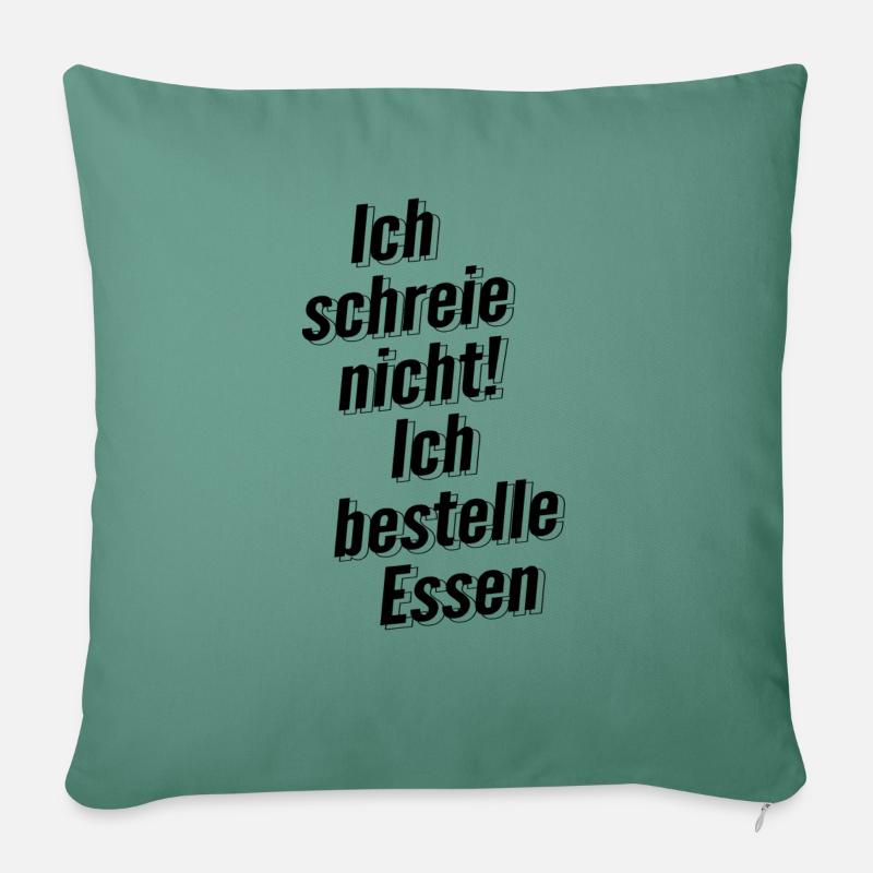 Ich bestelle essen - Sofakissenbezug 45 x 45 cm - Tanngrün