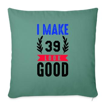 Belle apparence 39 - Housse de coussin décorative 45 x 45 cm - vert sapin - Devant