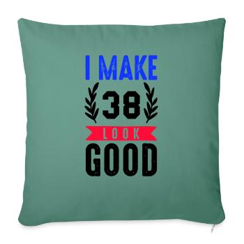 Belle apparence 38 - Housse de coussin décorative 45 x 45 cm - vert sapin - Devant