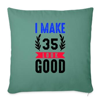 Belle apparence 35 - Housse de coussin décorative 45 x 45 cm - vert sapin - Devant