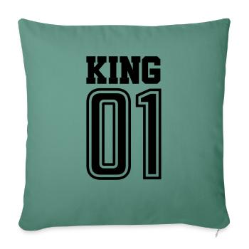 king 01 - Sofa pillowcase 17,3'' x 17,3'' (45 x 45 cm) - cypress green - Front
