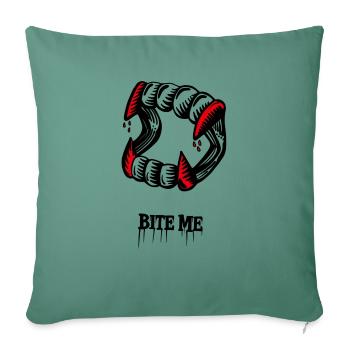 Bite Me - Housse de coussin décorative 45 x 45 cm - vert sapin - Devant