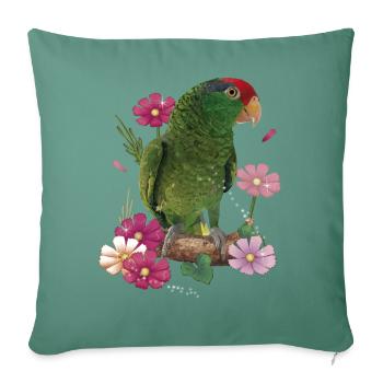 Le perroquet Tamaulipas - Housse de coussin décorative 45 x 45 cm - vert sapin - Devant