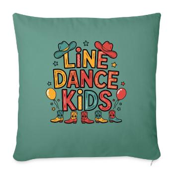 Danse en ligne Enfants Enfants Danse en ligne - Housse de coussin décorative 45 x 45 cm - vert sapin - Devant