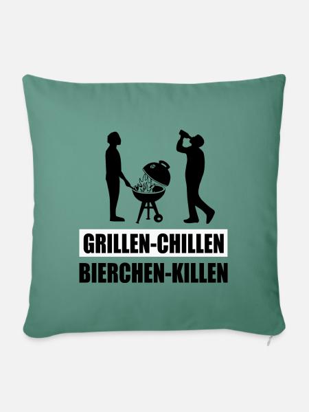 BBQ - Sofakissenbezug 45 x 45 cm - Tanngrün