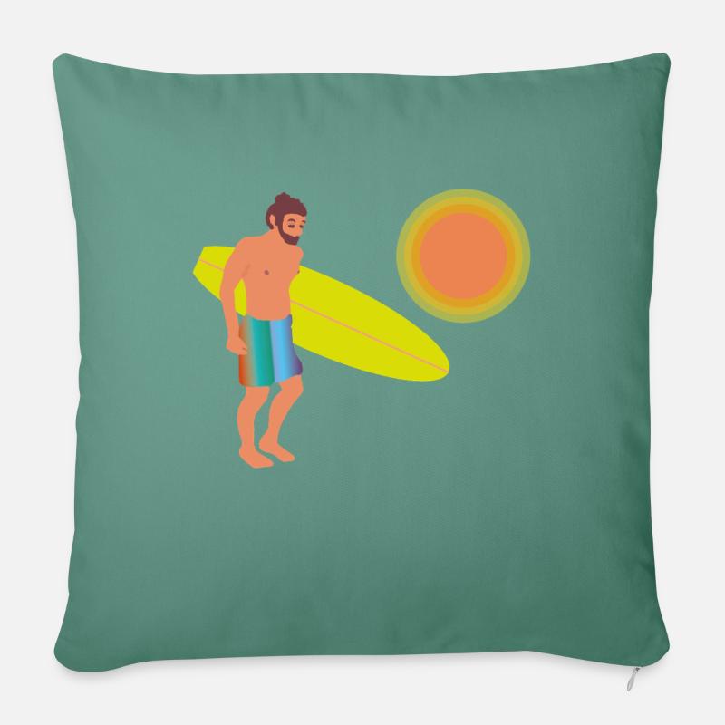 surfer - Sofa pillowcase 17,3'' x 17,3'' (45 x 45 cm) - cypress green