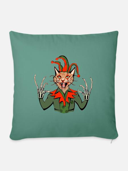 Platzhalter-Chat - Sofakissenbezug 45 x 45 cm - Tanngrün