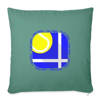 Padel - Gift for padel players - Sofa pillowcase 17,3'' x 17,3'' (45 x 45 cm) - cypress green - Front