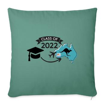 Emigrating to Australia in 2022 - Sofa pillowcase 17,3'' x 17,3'' (45 x 45 cm) - cypress green - Front