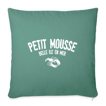 Petit mousse Belle Ile en mer - Housse de coussin décorative 45 x 45 cm - vert sapin - Devant