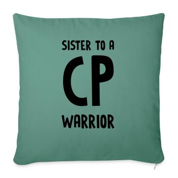 Sœur CP Warrior - Housse de coussin décorative 45 x 45 cm - vert sapin - Devant