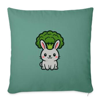 Frère-Lapin - Housse de coussin décorative 45 x 45 cm - vert sapin - Devant