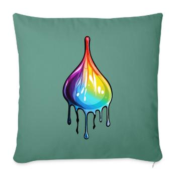 Rainbow Color Drops - Sofa pillowcase 17,3'' x 17,3'' (45 x 45 cm) - cypress green - Front