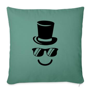 Cylinder Smileface - Sofa pillowcase 17,3'' x 17,3'' (45 x 45 cm) - cypress green - Front