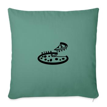 Pizza lover - Housse de coussin décorative 45 x 45 cm - vert sapin - Devant