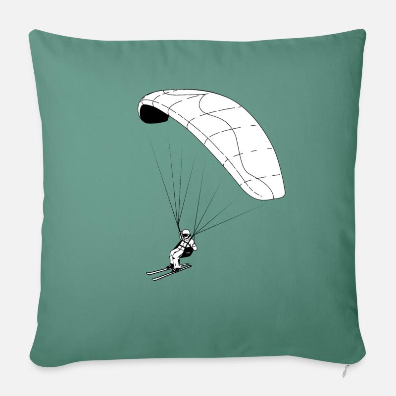 Speedriding Speedflying - Sofakissenbezug 45 x 45 cm - Tanngrün