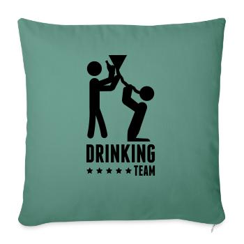 drinking_team_extreme_1 - Sofakissenbezug 45 x 45 cm - Tanngrün - Vorne