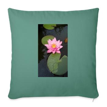 Water lily - Sofa pillowcase 17,3'' x 17,3'' (45 x 45 cm) - cypress green - Front