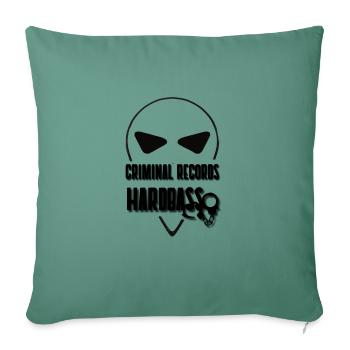 CRIMINAL HARDBASS - Sofa pillowcase 17,3'' x 17,3'' (45 x 45 cm) - cypress green - Front