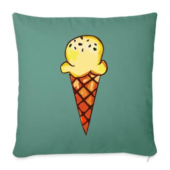 Cornet De Glace - Housse de coussin décorative 45 x 45 cm - vert sapin - Devant