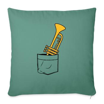 Chest bag trumpet on the go - Sofa pillowcase 17,3'' x 17,3'' (45 x 45 cm) - cypress green - Front
